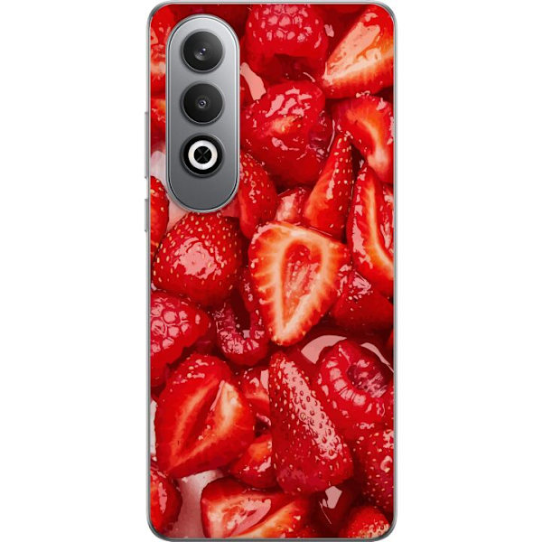 OnePlus Nord CE4 Genomskinligt Skal Jordgubbsmönster – sött motiv med sommarkänsla