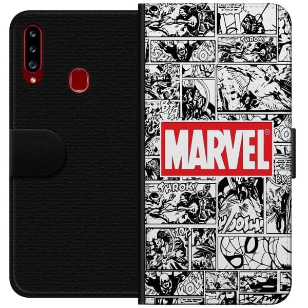 Kompatibelt Plånboksfodral till Samsung Galaxy A20s Marvel