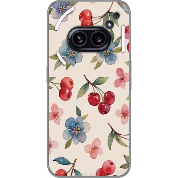 Nothing Phone (2a) Plus Gennemsigtig cover Bær & Blomster - m
