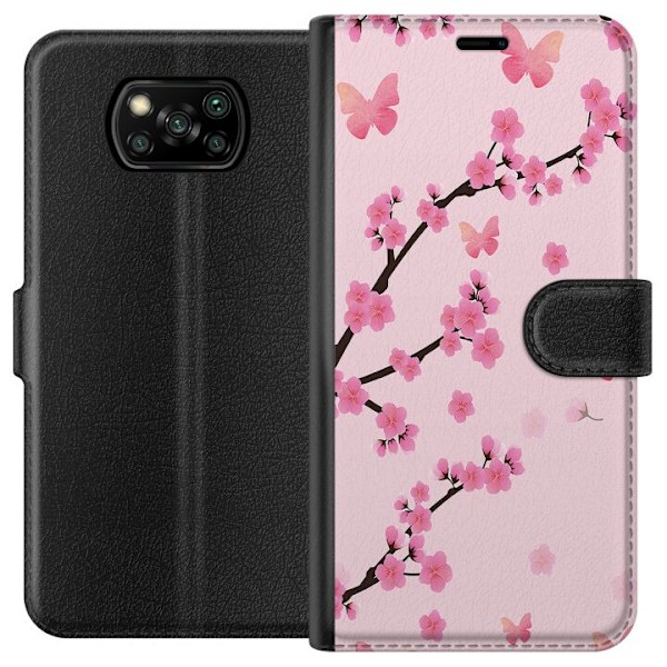 Xiaomi Poco X3 NFC Plånboksfodral Blommor