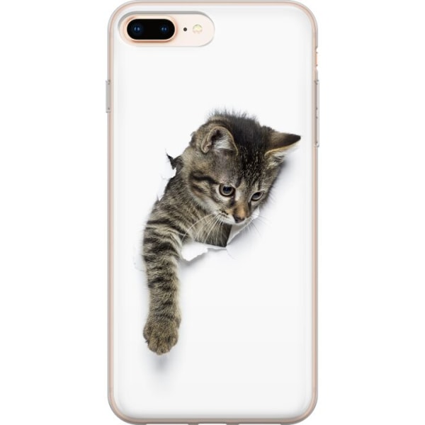 Apple iPhone 8 Plus Skal / Mobilskal - Curious Kitten