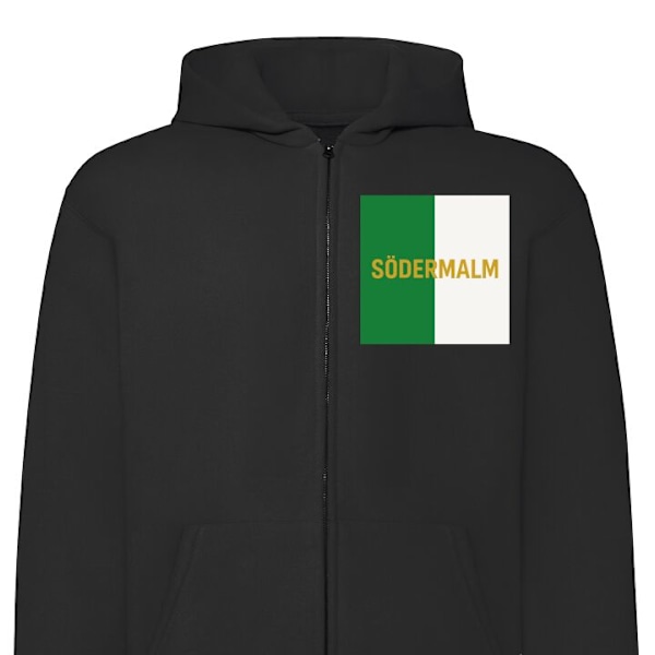 Zip-Hoodie | Hættetrøje med Lynlås til Voksne Södermalm - fodbold sort XL