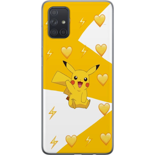 Samsung Galaxy A71 Läpinäkyvä kuori Pikachu Pokémon Pelihahmo Peliaihe Suosittu Ikoni Sarjakuvasarja Pokémon GO Lasten Klassikko