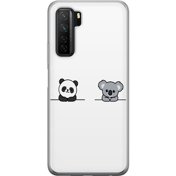 Huawei P40 lite 5G Genomskinligt Skal Panda Koala