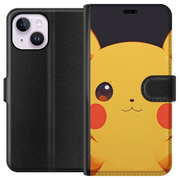 Apple iPhone 15 Plus Lompakkokotelo Pikachu