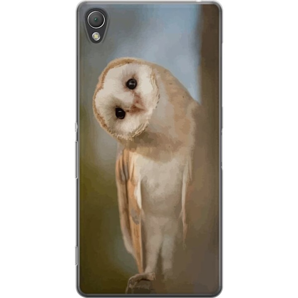 Sony Xperia Z3 Genomskinligt Skal Uggla Nyfiken Blick Fågelmotiv Skog Natur Grafiskt Design Populärt Motiv Djur Tema Dekoration