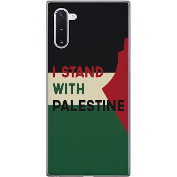 Samsung Galaxy Note10 Genomskinligt Skal Stand with Palestine – solidaritetsdesign med starkt budskap