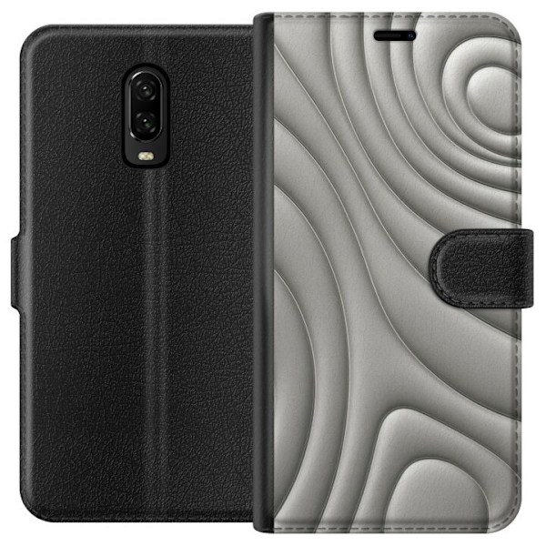 OnePlus 6T Tegnebogsetui Sølvbølger