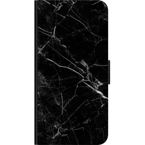 Kompatibelt Lommeboketui til OnePlus 9 Pro Sort marmor
