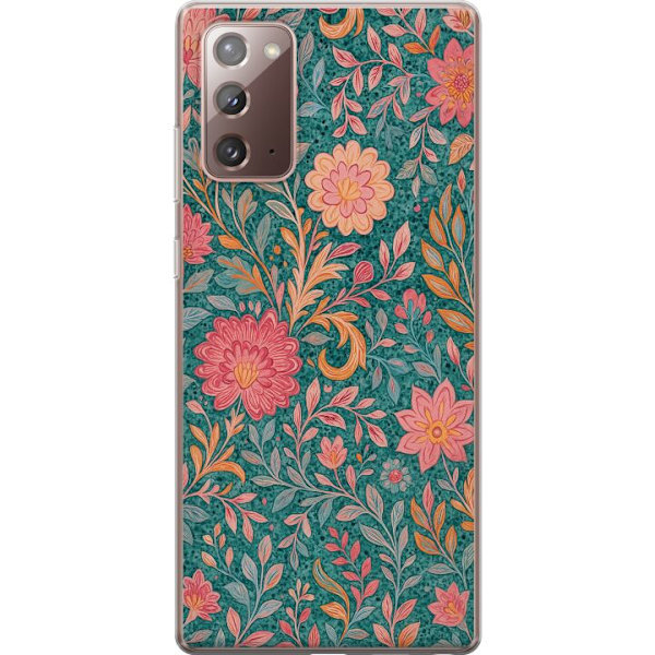 Samsung Galaxy Note20 Genomskinligt Skal Floral Dream