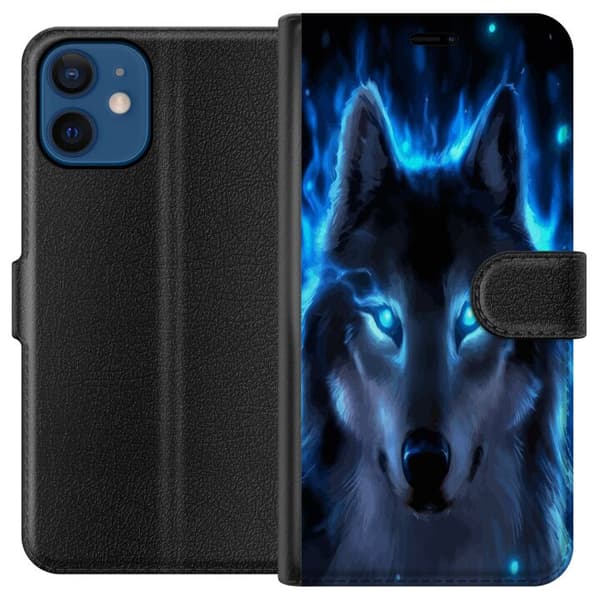 Kompatibel Tegnebogsetui til Apple iPhone 12 Ulve