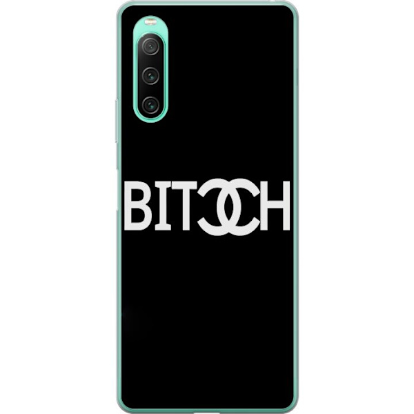 Sony Xperia 10 IV Gennemsigtig cover Bitch Chanel Inspireret Streetstyle Mode Tekstmotiv Trend Ikonisk Stil Urban Design