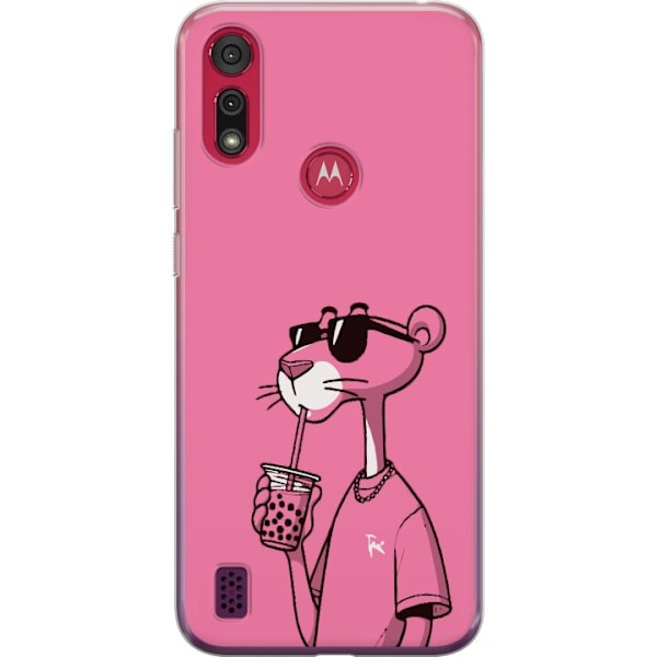 Motorola Moto E6s (2020) Gjennomsiktig deksel Pink Panter Drin