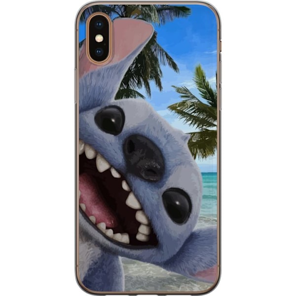 Apple iPhone XS Läpinäkyvä kuori Stitch-matkapuhelinkotelo, jossa on suloiset ystävyysmaalaukset.