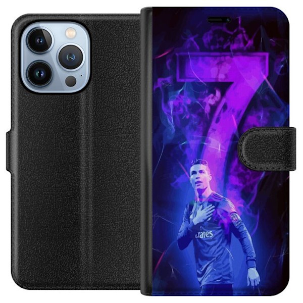 Apple iPhone 13 Pro Tegnebogsetui Ronaldo 7 - Fodboldlegende i Handling for Fans