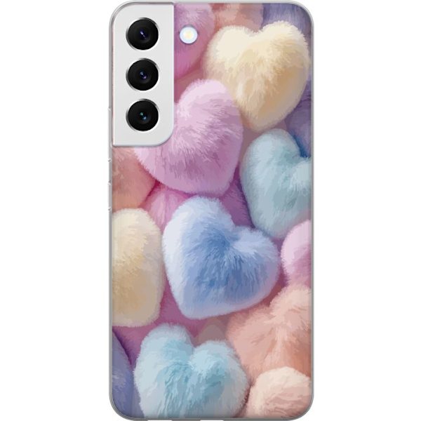 Samsung Galaxy S22 5G Gennemsigtig cover Hjerter Kærlighed Grafisk Design Romantisk Motiv Populær Symbol Grafisk Mønster Dekoration