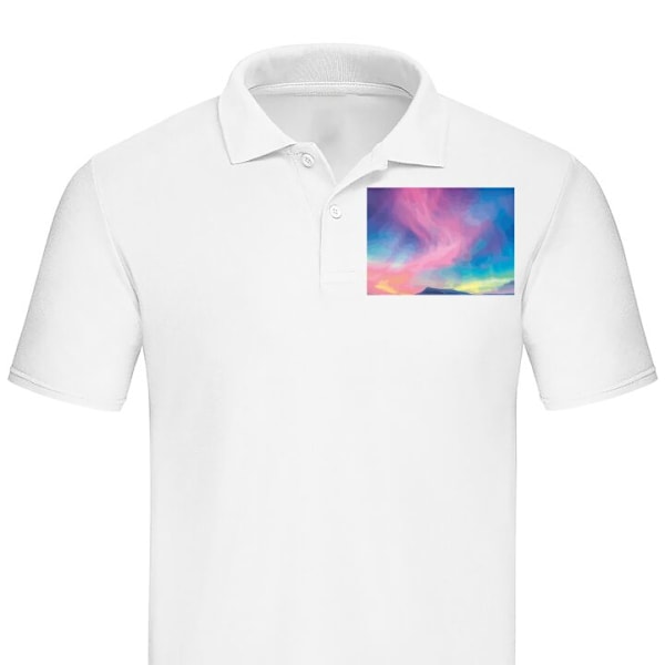 Poloshirt til Voksen | Elegant Poloshirt Nordlys Hvid Stor