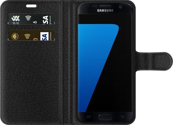 Kompatibel Tegnebogsetui til Samsung Galaxy S7 Stregkode - Sort motiv i begrænset oplag - Stregkode. sort
