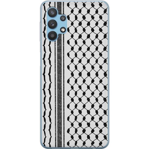 Samsung Galaxy A32 5G Genomskinligt Skal Palestinskt mönster – inspirerat av keffiyeh-tyg i traditionell stil