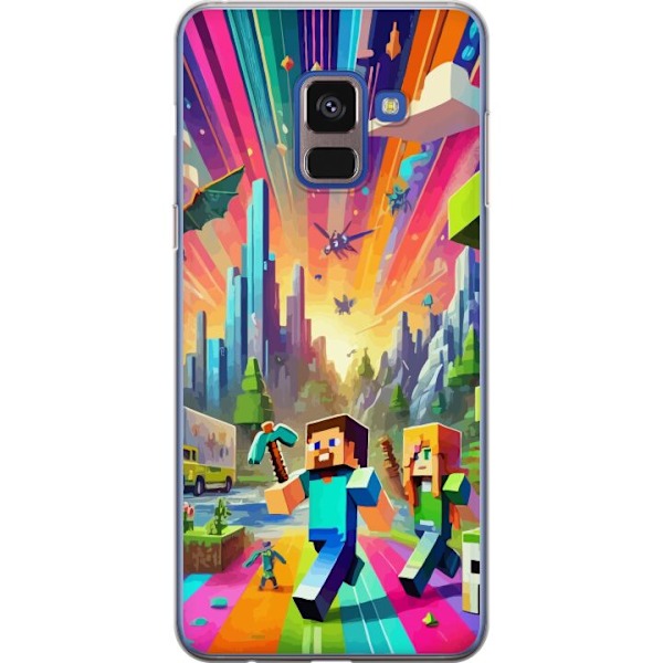 Samsung Galaxy A8 (2018) Genomskinligt Skal Fortnite vs Minecr