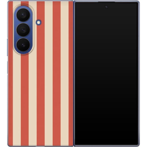 Kompatibelt Mobildeksel til Samsung Galaxy Z Fold7 Korallfargede striper oransje