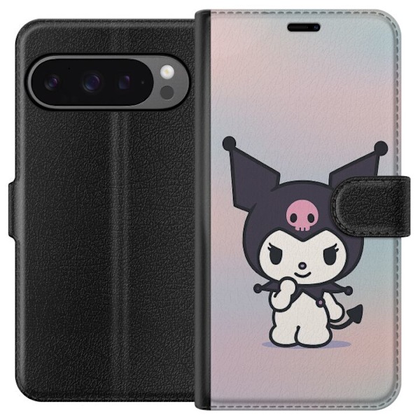 Google Pixel 9 Pro XL Tegnebogsetui Kawaii Sanrio Kuromi