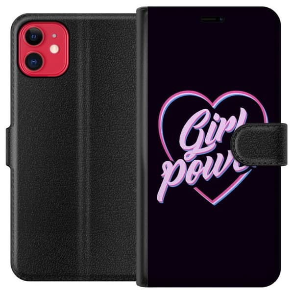 Kompatibel Tegnebogsetui til Apple iPhone 11 Neon Pige Kraft