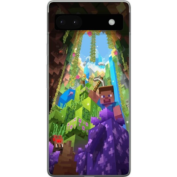 Google Pixel 6a Gennemsigtig cover Minecraft