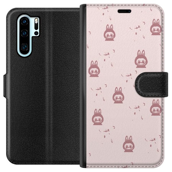 Huawei P30 Pro Tegnebogsetui Labubu Neon Pop - Neonfarvet pop art monster