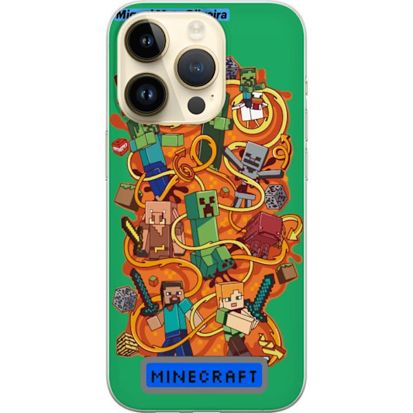 Apple iPhone 14 Pro Läpinäkyvä kuori Minecraft