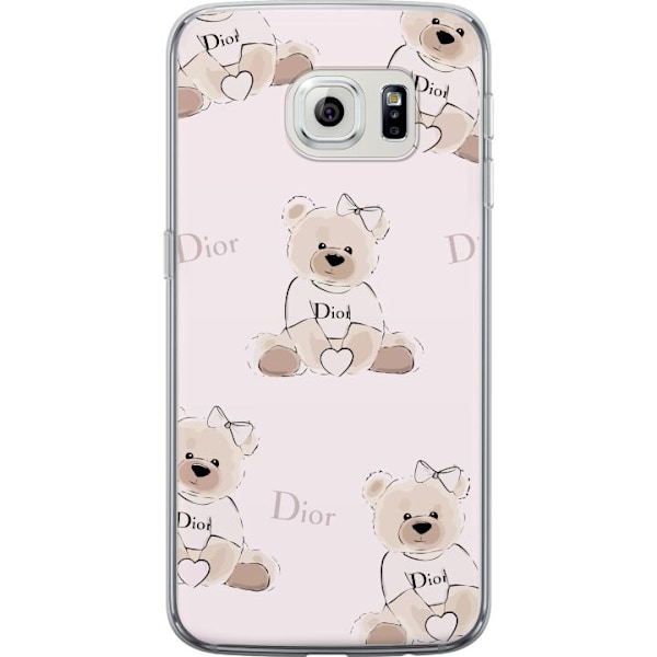 Samsung Galaxy S6 edge Läpinäkyvä kuori Teddy Dior Vibes -