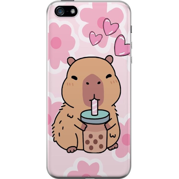 Apple iPhone 5 Läpinäkyvä kuori Kawaii Capybara Sydän Anim