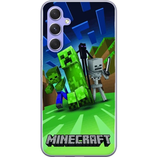 Kompatibelt Mobildeksel til Samsung Galaxy A54 Minecraft Creeper mobilskal i klassisk grön pixelstil