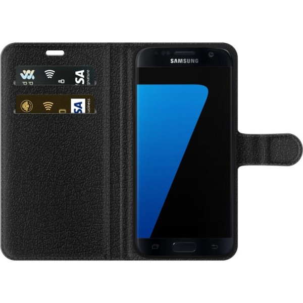 Samsung Galaxy S7 Plånboksfodral Wolf in the Dark