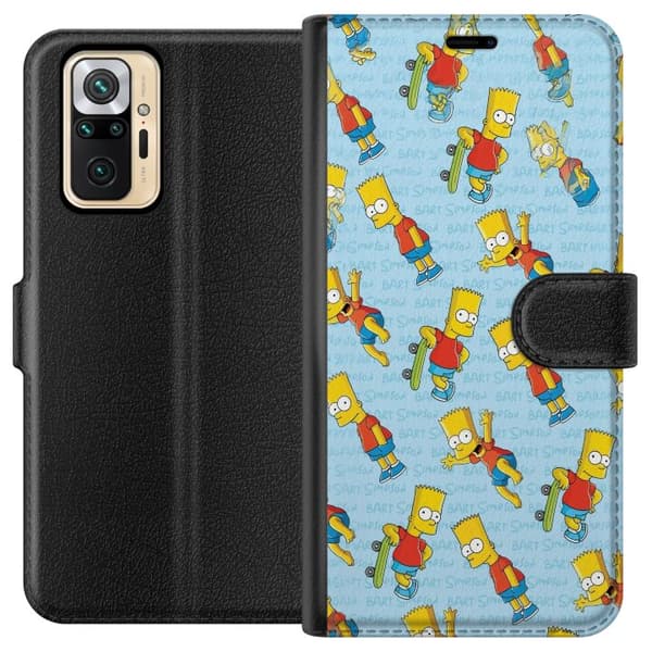 Kompatibel Tegnebogsetui til Xiaomi Redmi Note 10 Pro Mønster med gul tegnet skateboardfigur gul