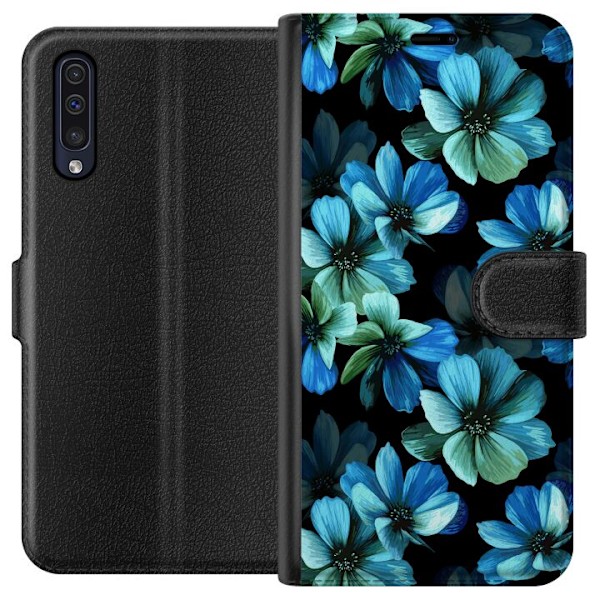 Samsung Galaxy A50 Tegnebogsetui Blomster