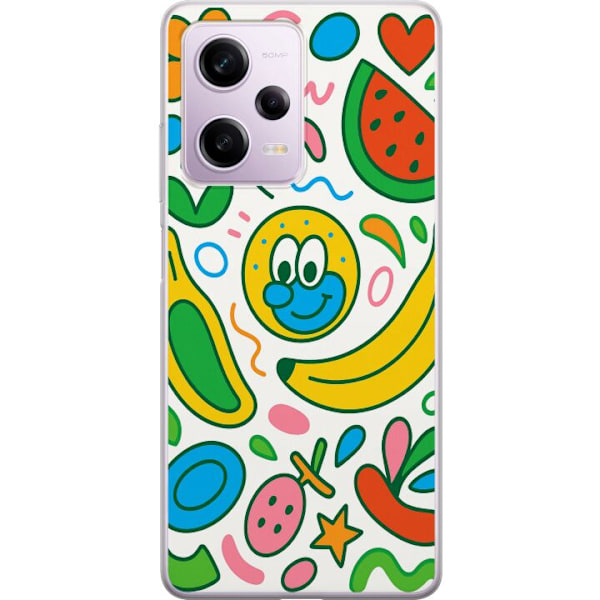 Xiaomi Redmi Note 12 Pro Läpinäkyvä kuori Perhosverho