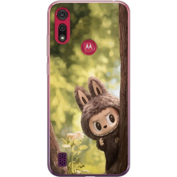 Motorola Moto E6s (2020) Läpinäkyvä kuori Labubu Graffiti Vibes – Katutaide hirviömuodossa