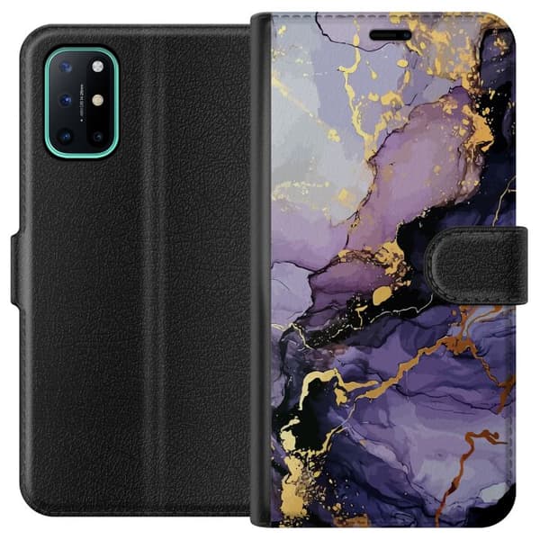 Kompatibelt Plånboksfodral till OnePlus 8T Lila Marmor