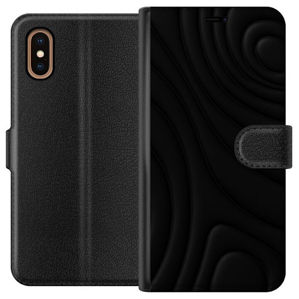 Apple iPhone XS Max Lommeboketui Svarte Bølger