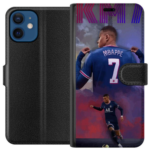 Apple iPhone 12  Plånboksfodral MAP Fotboll Design Grafiskt Mönster Modern Sportmotiv Trend Fotboll Populär Grafisk Stil Motiv
