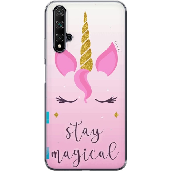 Huawei nova 5T Genomskinligt Skal Unicorn Face