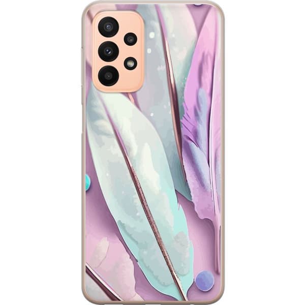 Kompatibelt Mobildeksel til Samsung Galaxy A23 Fjær i pastell