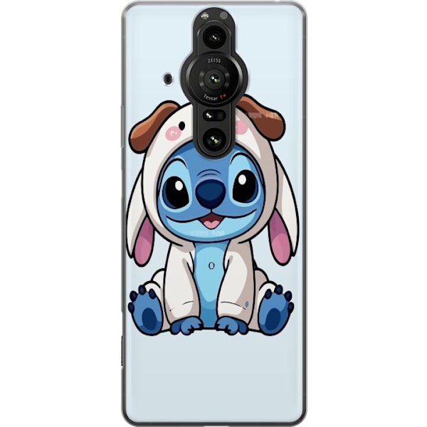 Sony Xperia Pro-I Läpinäkyvä kuori Stitch Koirapuku Lilo & Stitch Disney Hauska Design Sininen Avaruusolento Sarjakuva Hahmo Suosittu Lapsille Suos