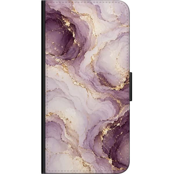 Kompatibel Tegnebogsetui til Huawei Y6 (2019) Lavendelmarmor lilla