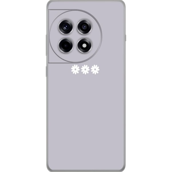 OnePlus 12R Genomskinligt Skal Lila Blomminimalism – stilren