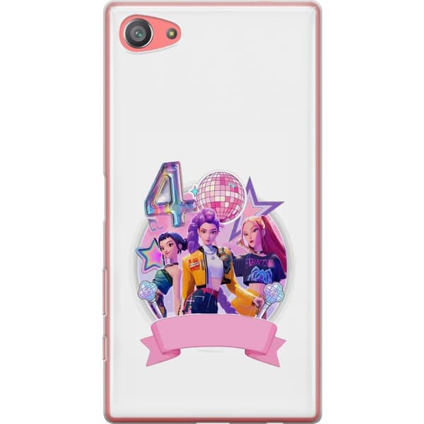 Kompatibelt Mobildeksel til Sony Xperia Z5 Compact Popstjärnor nummer fyra rosa