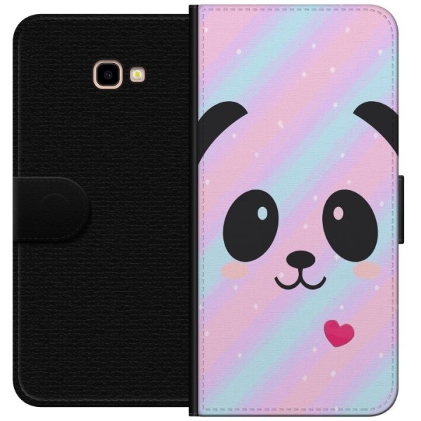 Samsung Galaxy J4+ Lompakkokotelo Sateenkaari Panda