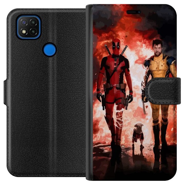 Xiaomi Redmi 9C Lompakkokotelo Wolverine Deadpool