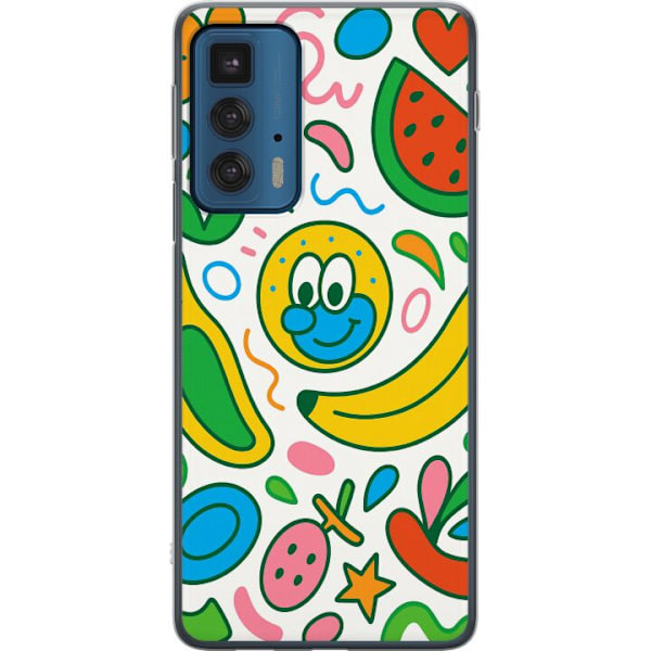 Motorola Edge 20 Pro Läpinäkyvä kuori Perhosverho